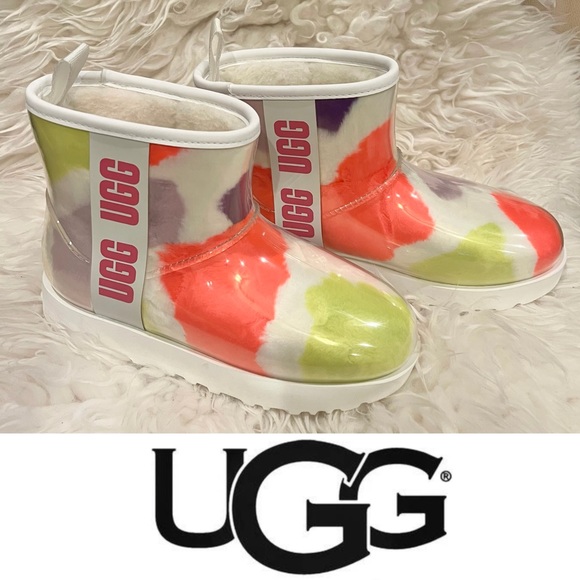 UGG Classic Clear Mini Rainbow Cloud Boots*NEW - Picture 2 of 4